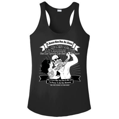 I Have A My Smartass Tattooed Wife  Ladies PosiCharge Competitor Racerback Tank