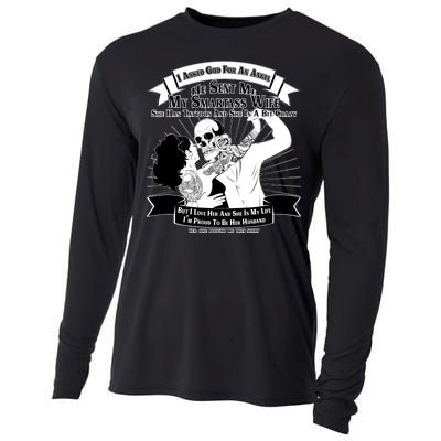 I Have A My Smartass Tattooed Wife  Cooling Performance Long Sleeve Crew