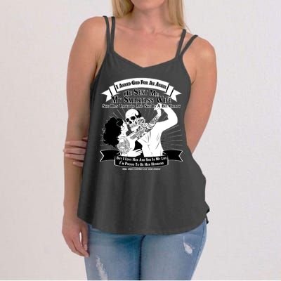 I Have A My Smartass Tattooed Wife  Women's Strappy Tank