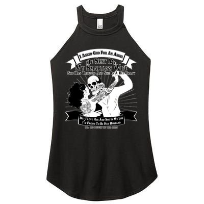 I Have A My Smartass Tattooed Wife  Women’s Perfect Tri Rocker Tank