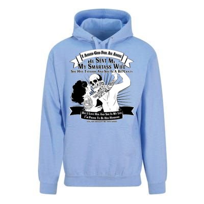 I Have A My Smartass Tattooed Wife  Unisex Surf Hoodie