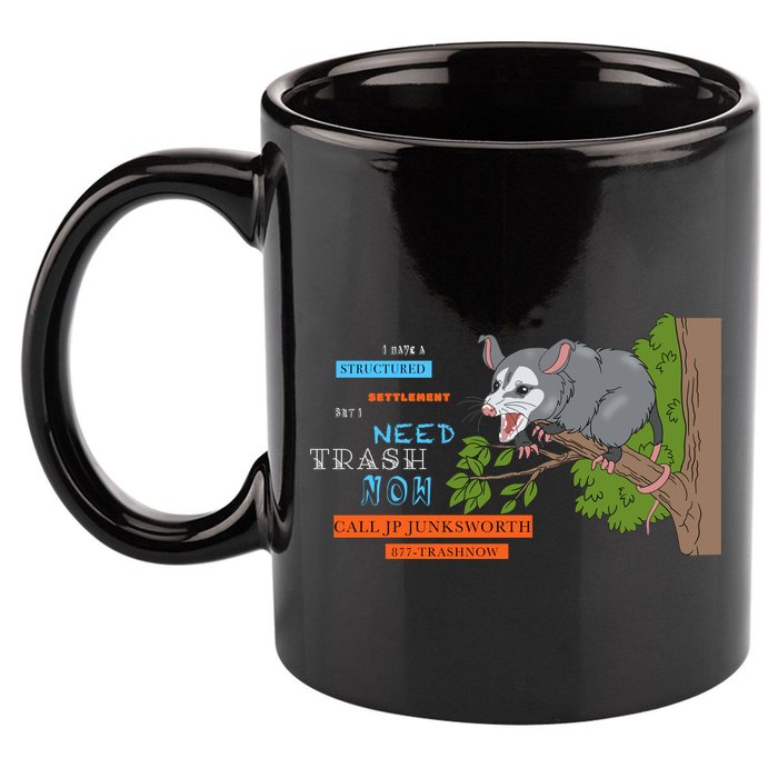 I Have A Structured Settlement Need Trash Now Funny 11oz C Handle Ceramic Mug