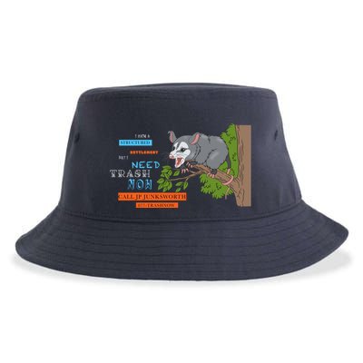 I Have A Structured Settlement Need Trash Now Funny Sustainable Bucket Hat