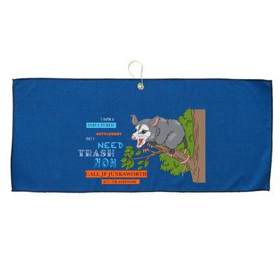 I Have A Structured Settlement Need Trash Now Funny Large Microfiber Waffle Golf Towel
