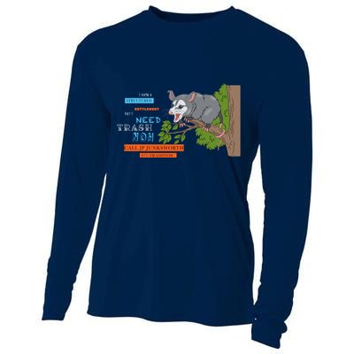 I Have A Structured Settlement Need Trash Now Funny Cooling Performance Long Sleeve Crew
