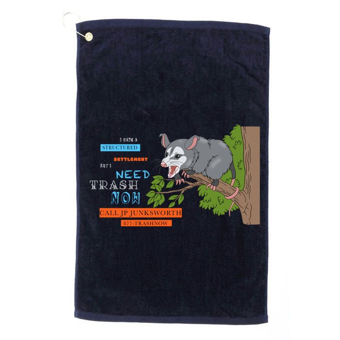 I Have A Structured Settlement Need Trash Now Funny Golf Towel
