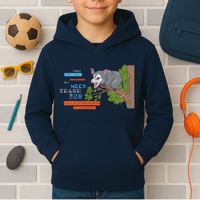 I Have A Structured Settlement Need Trash Now Funny Kids Hoodie
