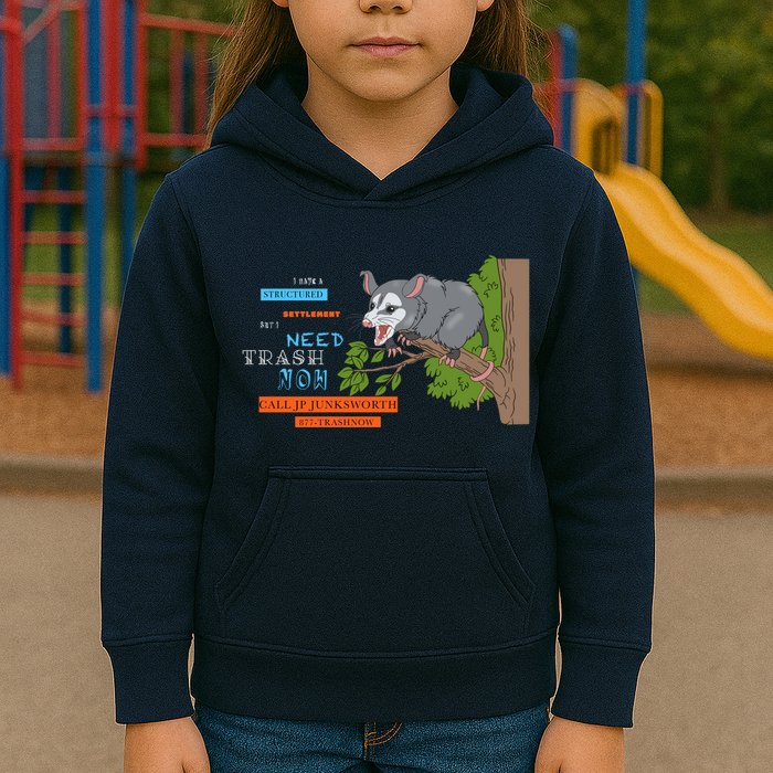 I Have A Structured Settlement Need Trash Now Funny Kids Hoodie