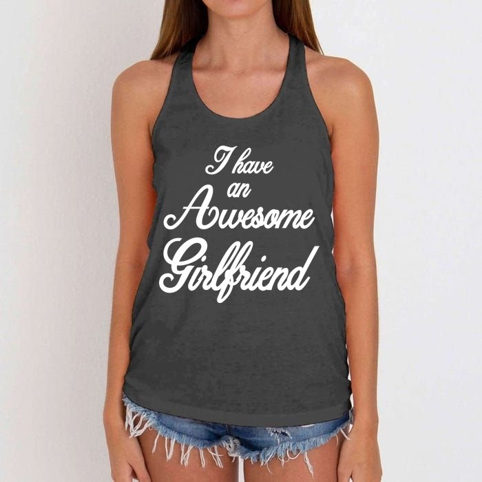 I Have An Awesome Girlfriend Women's Knotted Racerback Tank