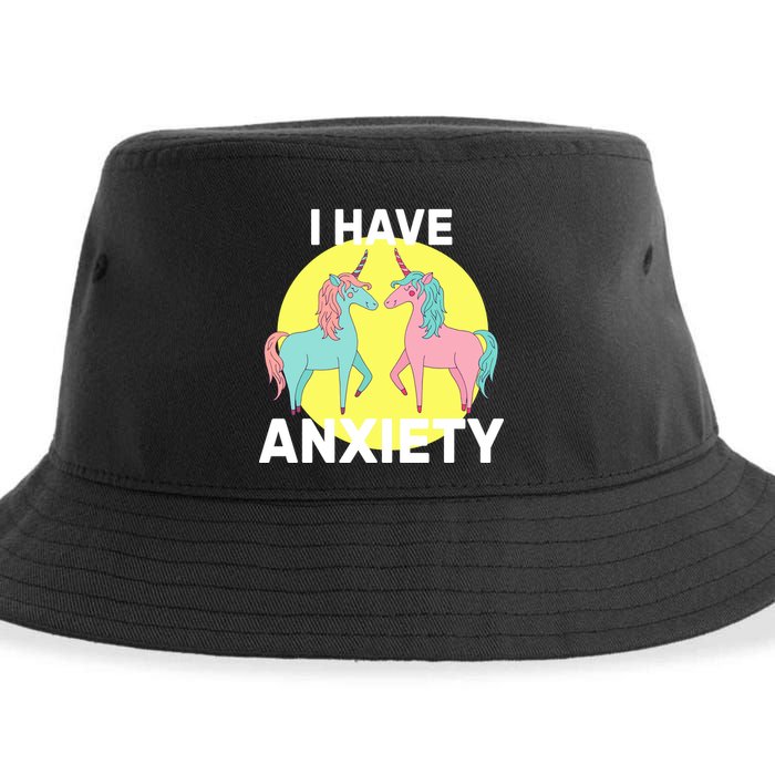 I Have Anxiety Unicorn Sustainable Bucket Hat