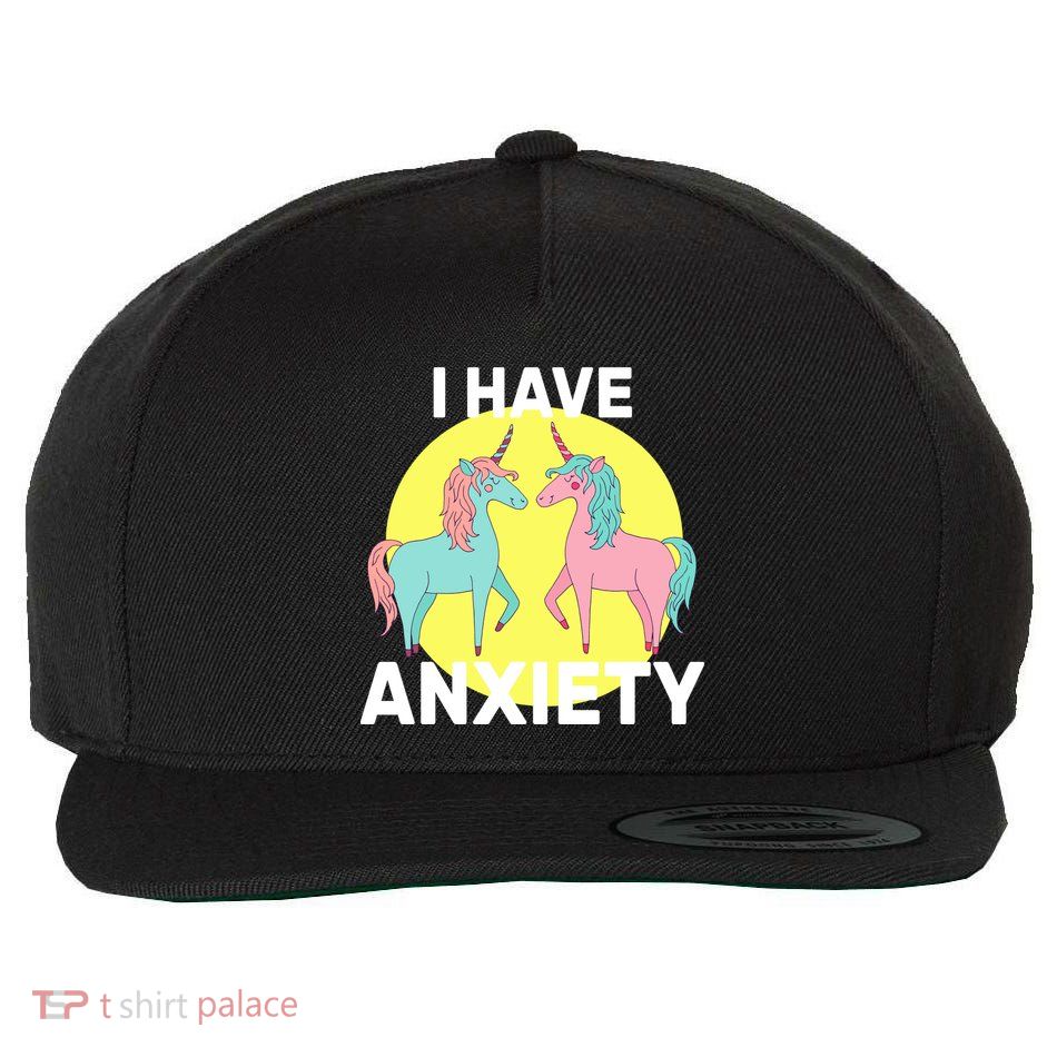 I Have Anxiety Unicorn Wool Snapback Cap