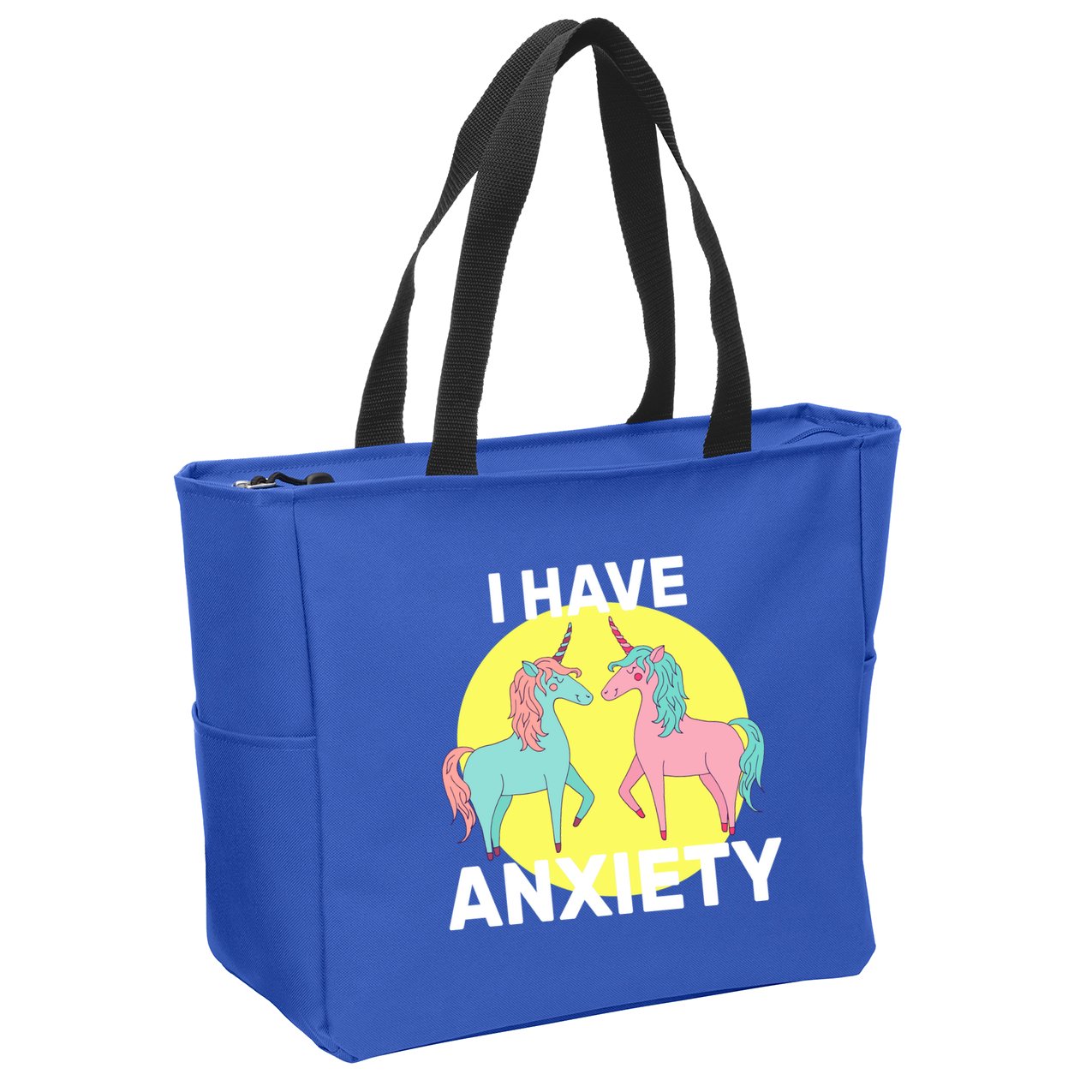 I Have Anxiety Unicorn Zip Tote Bag