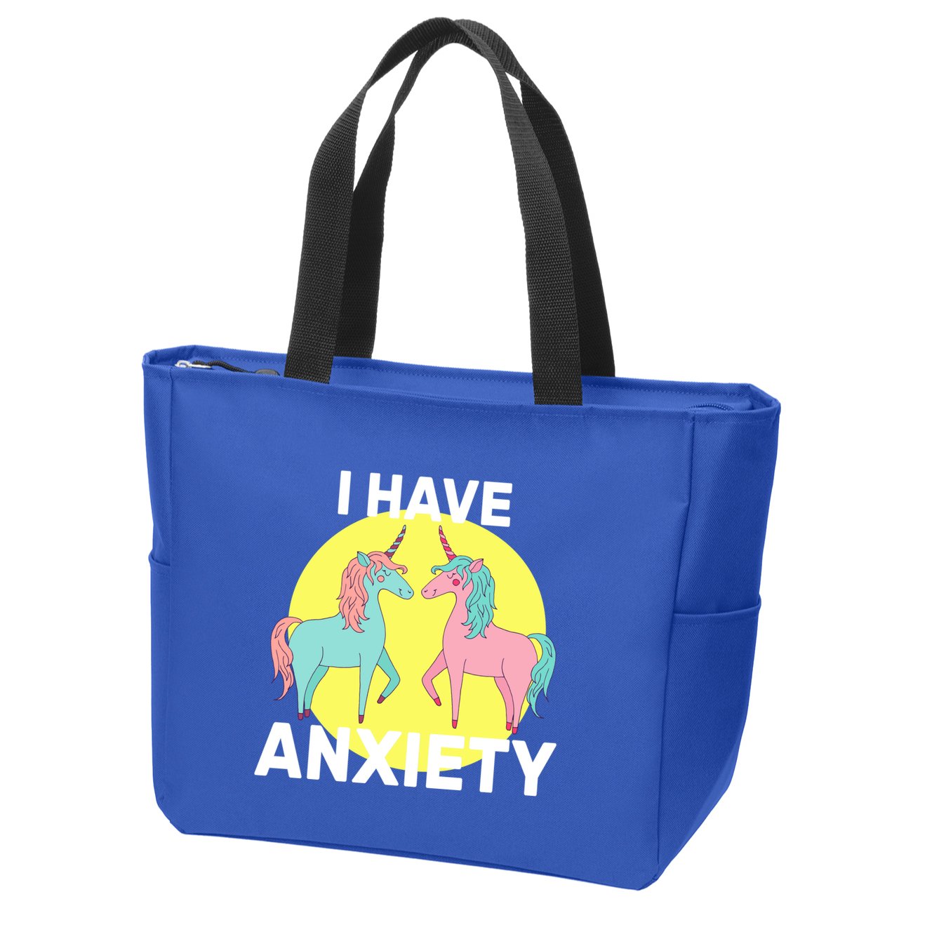 I Have Anxiety Unicorn Zip Tote Bag