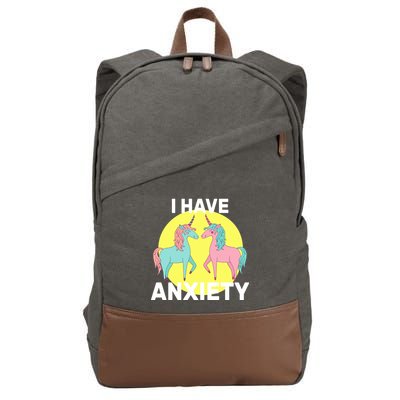 I Have Anxiety Unicorn Cotton Canvas Backpack