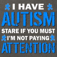 I Have Autism Stare If You Must Not Paying Attention Cotton Canvas Backpack