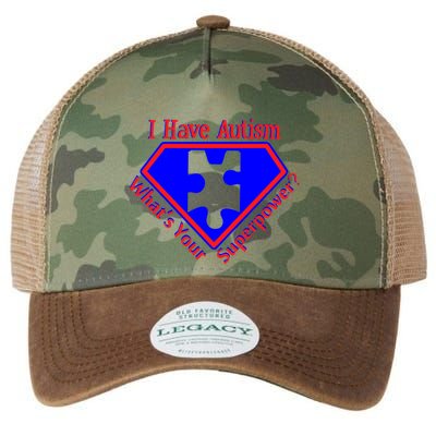 I Have Autism What's Your Super Power Legacy Tie Dye Trucker Hat