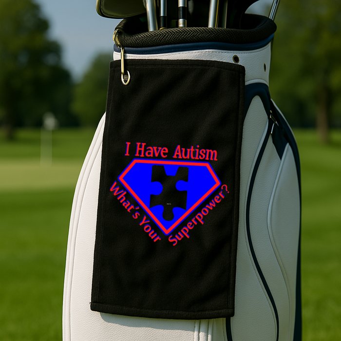 I Have Autism What's Your Super Power Golf Towel