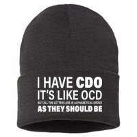 I Have CDO Its Like OCD But In Alphabetical Order Sustainable Knit Beanie