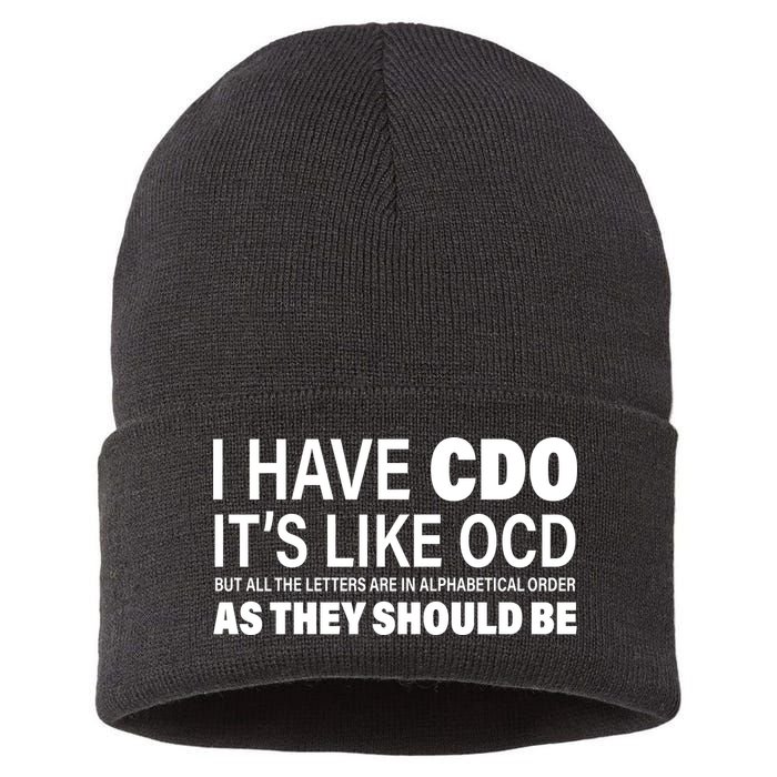 I Have CDO Its Like OCD But In Alphabetical Order Sustainable Knit Beanie
