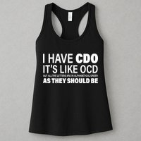 I Have CDO Its Like OCD But In Alphabetical Order Womens Tank Top