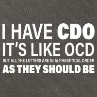 I Have CDO Its Like OCD But In Alphabetical Order Cotton Canvas Backpack