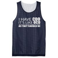 I Have CDO It's Like OCD Funny Sarcastic Mesh Reversible Basketball Jersey Tank