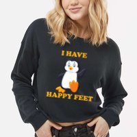 I Have Happy Feet Cropped Pullover Crew