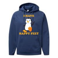 I Have Happy Feet Performance Fleece Hoodie