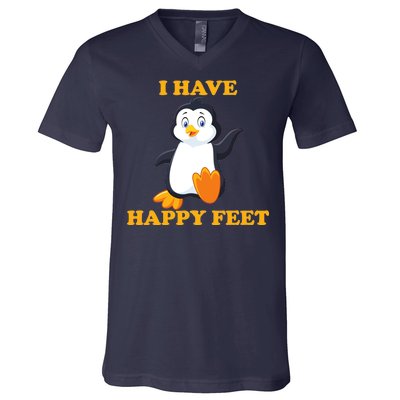 I Have Happy Feet V-Neck T-Shirt