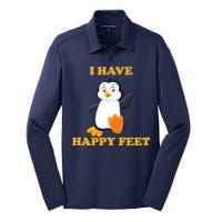 I Have Happy Feet Silk Touch Performance Long Sleeve Polo