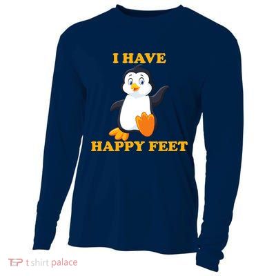 I Have Happy Feet Cooling Performance Long Sleeve Crew