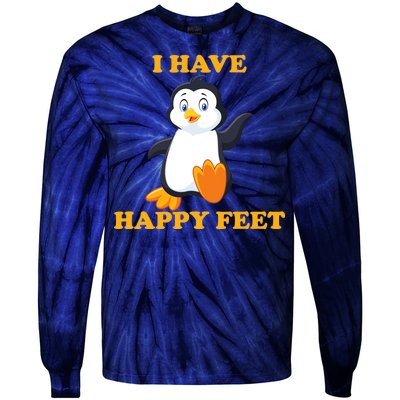 I Have Happy Feet Tie-Dye Long Sleeve Shirt