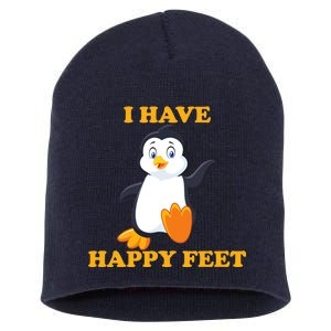 I Have Happy Feet Short Acrylic Beanie