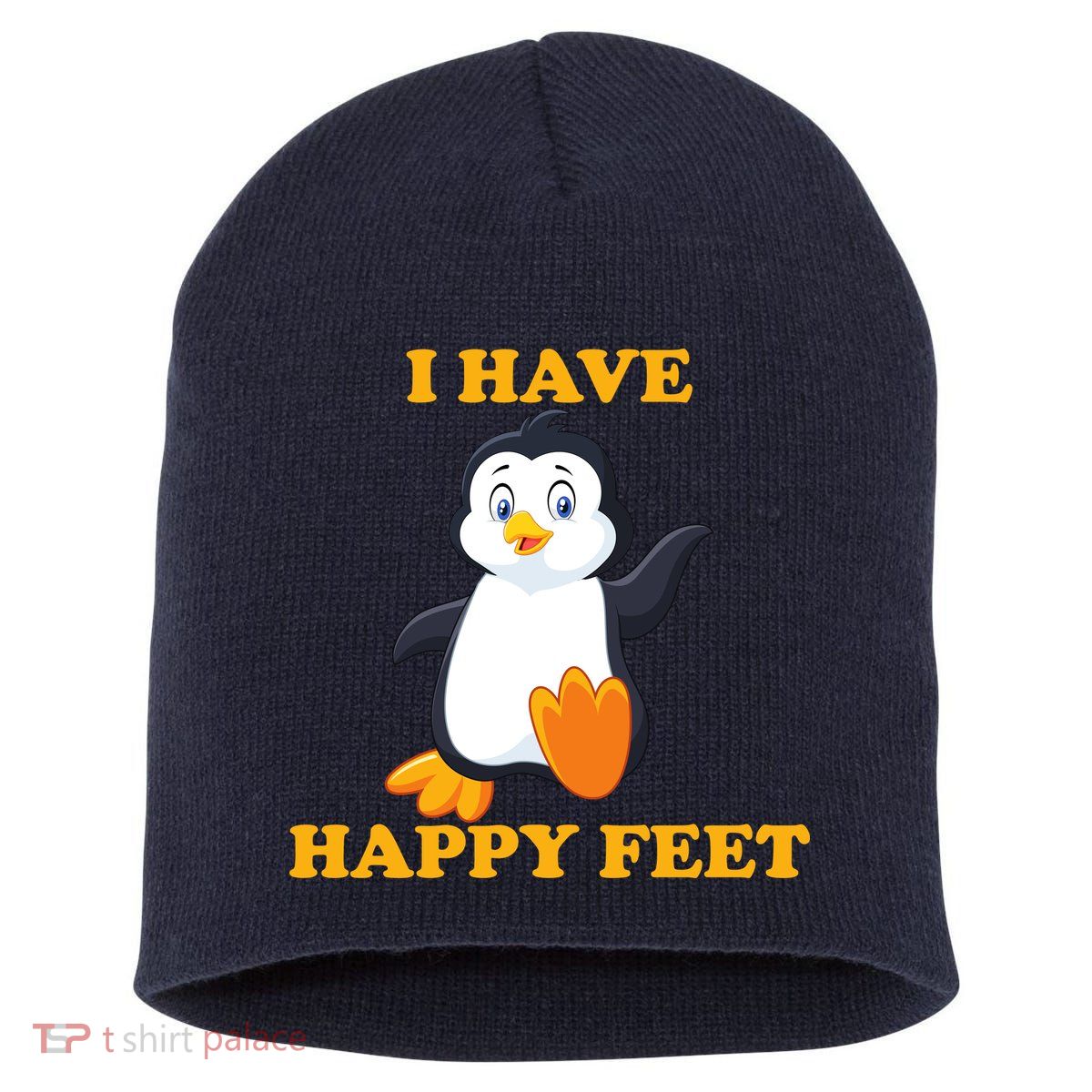 I Have Happy Feet Short Acrylic Beanie