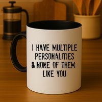 I Have Multiple Personalities And None Of Them Like You Mug
