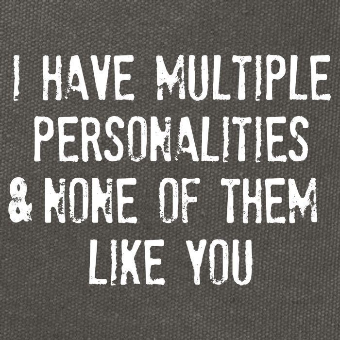 I Have Multiple Personalities And None Of Them Like You Cotton Canvas Backpack