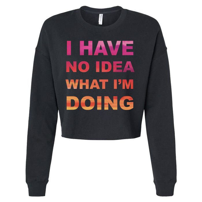 I Have No Idea What I'm Doing Cropped Pullover Crew