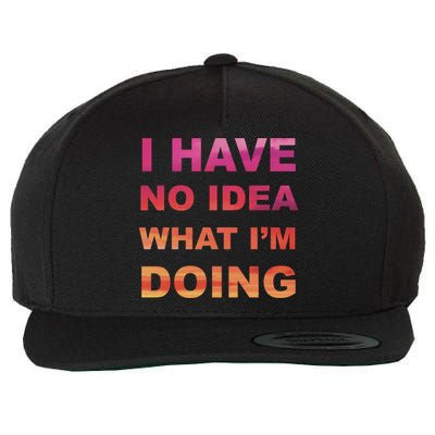 I Have No Idea What I'm Doing Wool Snapback Cap