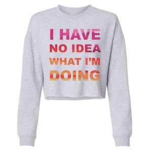 I Have No Idea What I'm Doing Cropped Pullover Crew