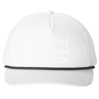 I Have Sex Daily Dyslexia Snapback Five-Panel Rope Hat