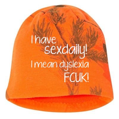 I Have Sex Daily Dyslexia Kati - Camo Knit Beanie