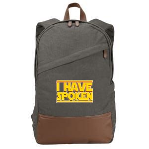 I Have Spoken Cotton Canvas Backpack