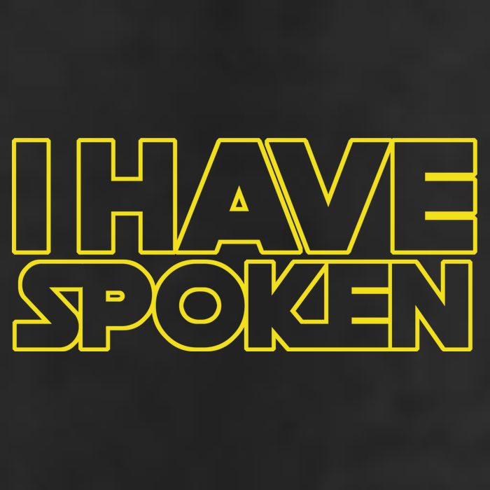 I Have Spoken Movie Slogan 7 Panel Mesh Trucker Snapback Hat