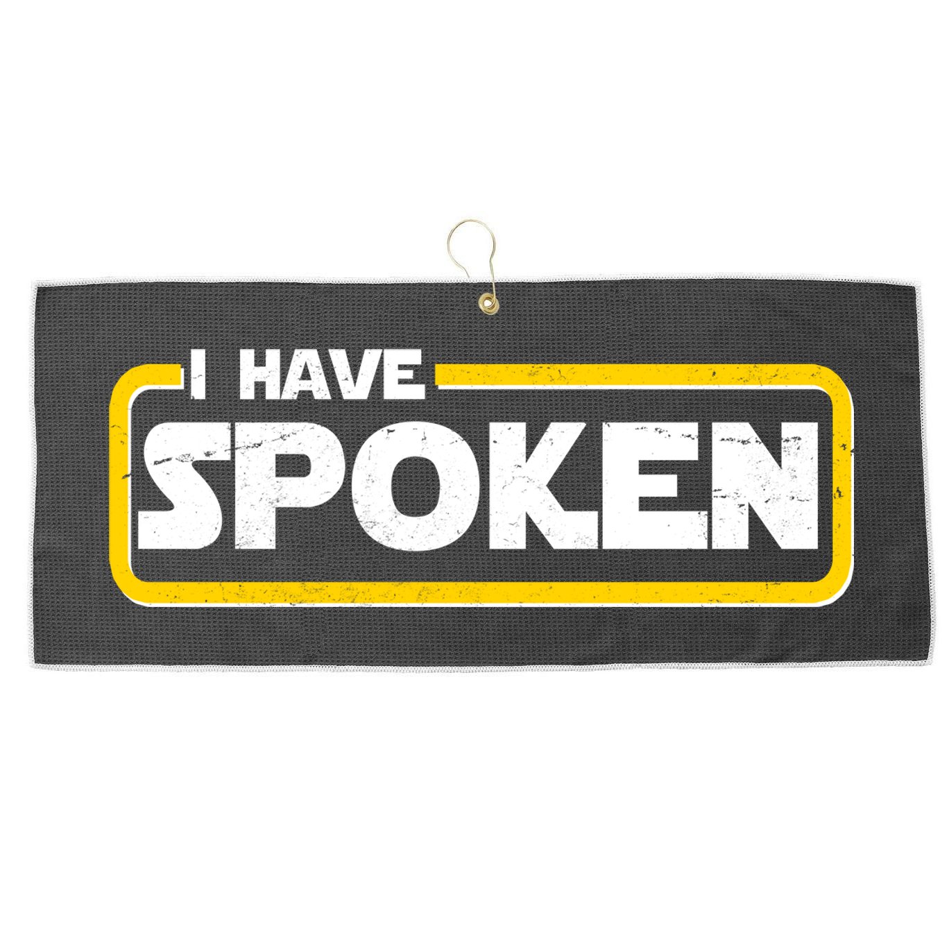 I Have Spoken Vintage Logo Large Microfiber Waffle Golf Towel