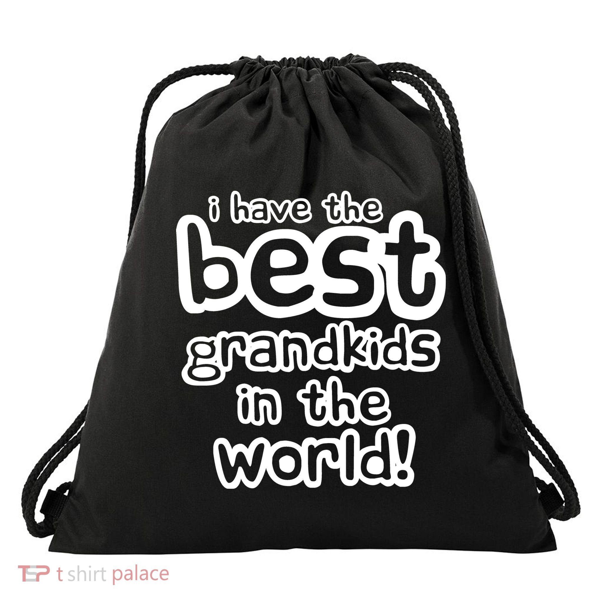 I Have The Best Grandkids In The World Drawstring Bag