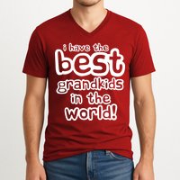 I Have The Best Grandkids In The World V-Neck T-Shirt