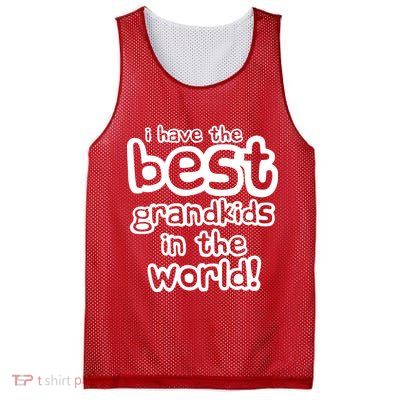 I Have The Best Grandkids In The World Mesh Reversible Basketball Jersey Tank