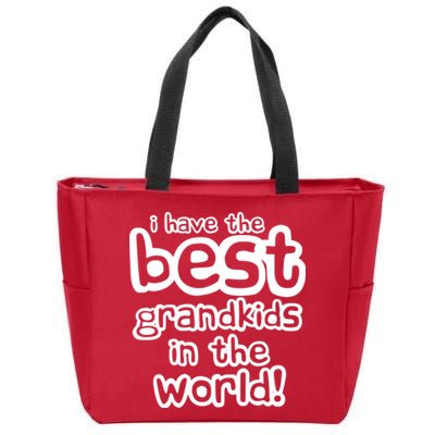 I Have The Best Grandkids In The World Zip Tote Bag