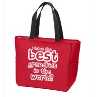 I Have The Best Grandkids In The World Zip Tote Bag