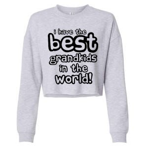 I Have The Best Grandkids In The World Cropped Pullover Crew